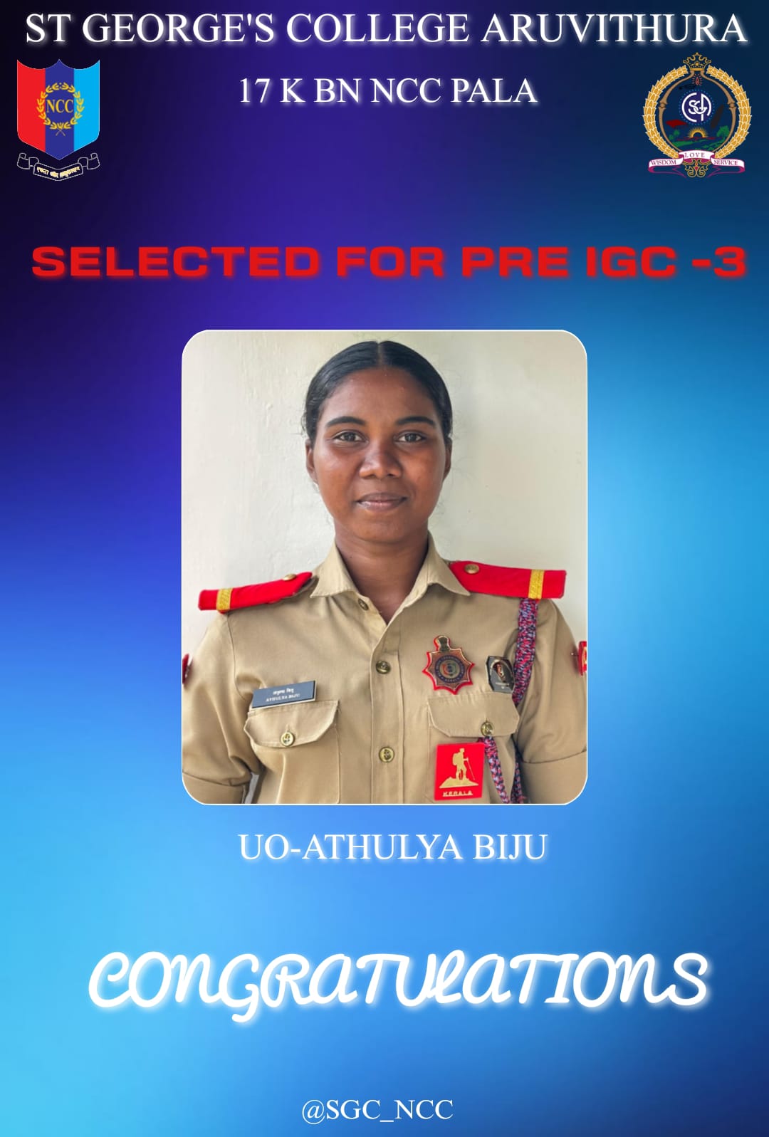 Selected for PRE IGC-3